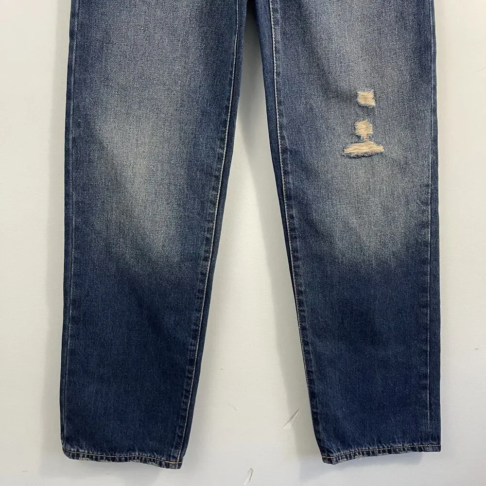 NWT Gap Teen Boys Size 12 Original Fit Jeans Blue‎ Straight Leg Distressed